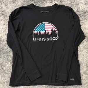 Life is Good shirt XL long sleeve crusher tee women’s